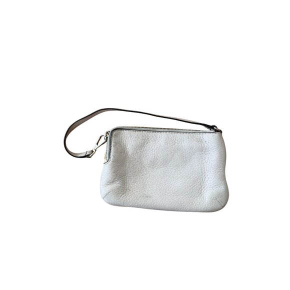 MICHAEL KORS Cream Pebble Leather Wristlet Clutch - Picture 5 of 9